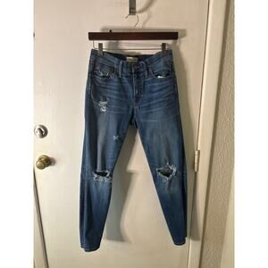 Madewell  9” High Riser Skinny Skinny Distressed Jean 28 Preppy Classic Boho